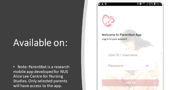 Launch of NUS's ParentBot mobile app - blog picture